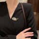Cat's Eye Stone Wheat Ear High-end Brooch Women's Design Sense Niche Luxury Internet Popular Anti-glare Corsage Pin Buckle Accessories