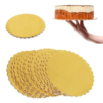 Cake board Round 6 8 inch wholesale price White Paper Food Packaging tray corrugated round cake base