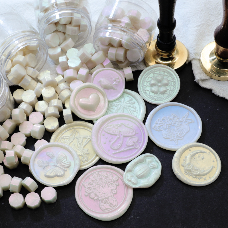 Yaqi octagonal fire paint seal wax grain small bag fire seal paint wax grain 100 grain sealing wax 131 color