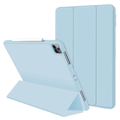 For Apple 24 years new iPad protective case air6 silicone soft case pro11 with pen slot three fold mini4/5