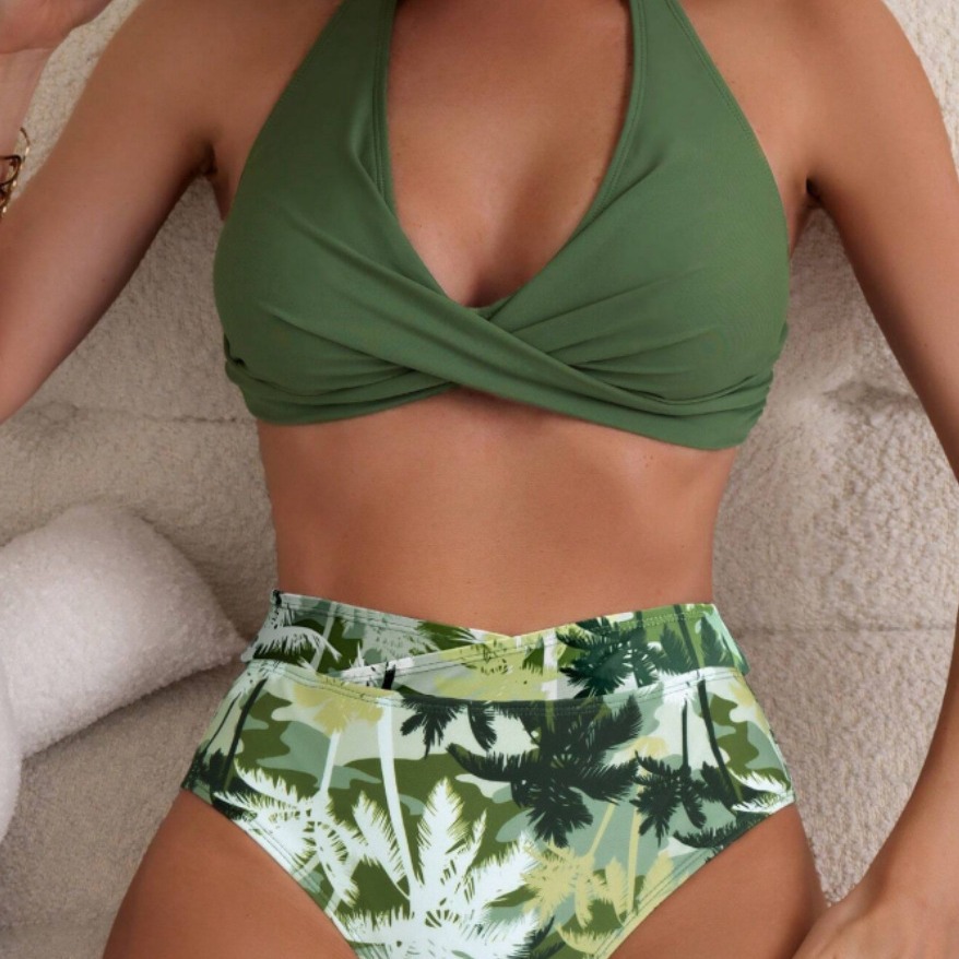 2023年亞馬遜歐美新款多色性感泳衣女bikini跨境外貿比基尼泳裝—