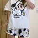 Japanese Casual Cartoon Cow Small New Simple Cute Pajama Pants Dormitory Wide Leg Shorts Soft and Comfortable Pajamas