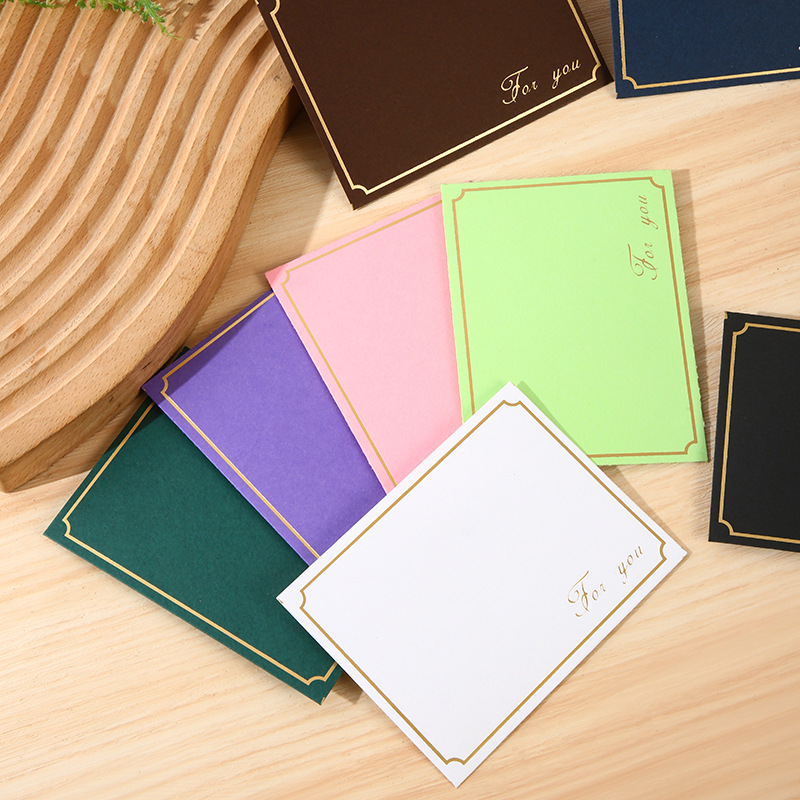 in stock Color European Color Gummed Invitation Letter Color Card Paper Envelope Fixed LOGO Printing Phnom Penh Envelope