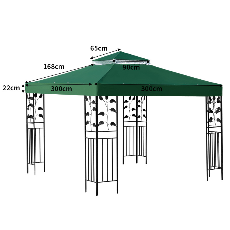 Outdoor awning with gauze double-top iron tent 300D thickened waterproof sunshade courtyard iron tent tarpaulin