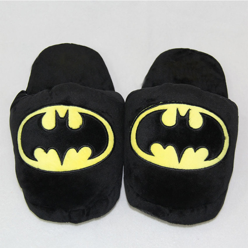 Creative Cartoon Marvel Spiderman Batman Plush Slippers Superman Deadpool Warm Cotton Slippers Half Pack Home Cotton Shoes