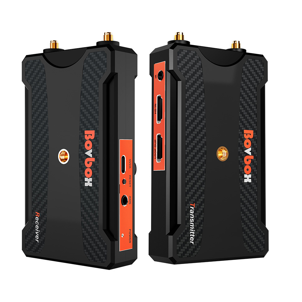 HDMI HD wireless picture transmission live video shooting audio and video wireless transmission screen with battery compartment