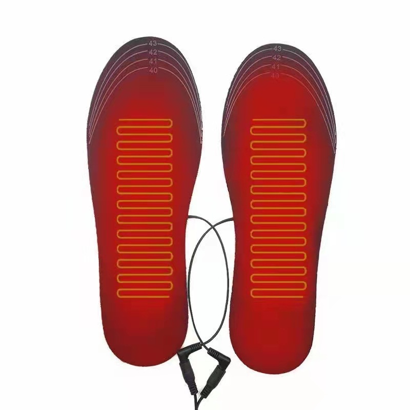 Factory wholesale electric heating insole USB heating insole foot warmer rechargeable heating washable cutting