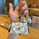 Tassel coin purse-plaid coin purse White
