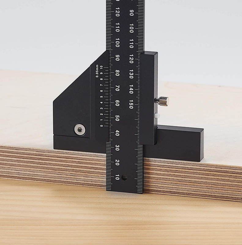 Woodworking multi-function scribing ruler aluminum alloy T-shaped ruler woodworking Scriber multi-function measuring ruler caliper