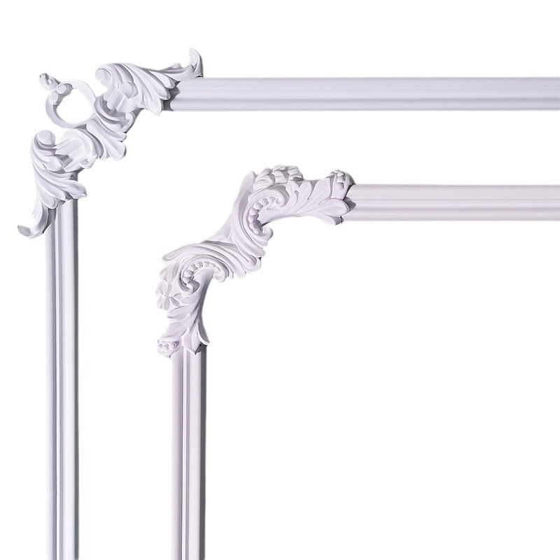 PU line French style light luxury TV background wall ceiling shape corner flower imitation gypsum line decorative strip frame wholesale