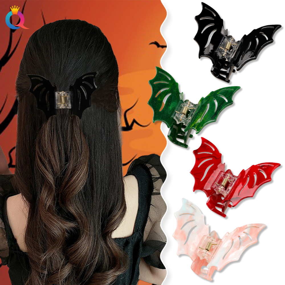 Oddly Reading Bat Hairpin Halloween Funny Grab Clip Temperament Glitter Hair Shark Clip Holiday Dress Hair Accessories Wholesale_voghion.com