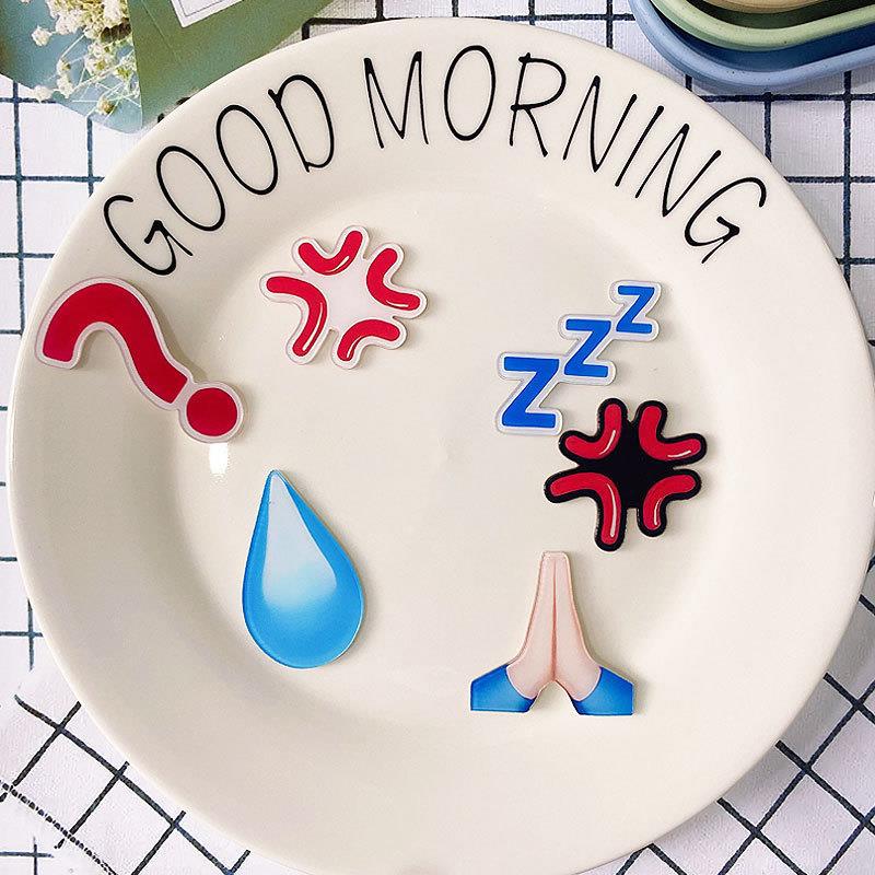 Expression Pack Water Drop Acrylic Hairpin DIY Patch Accessories Cute Cartoon Hairpin Bangs Clip Side Clip