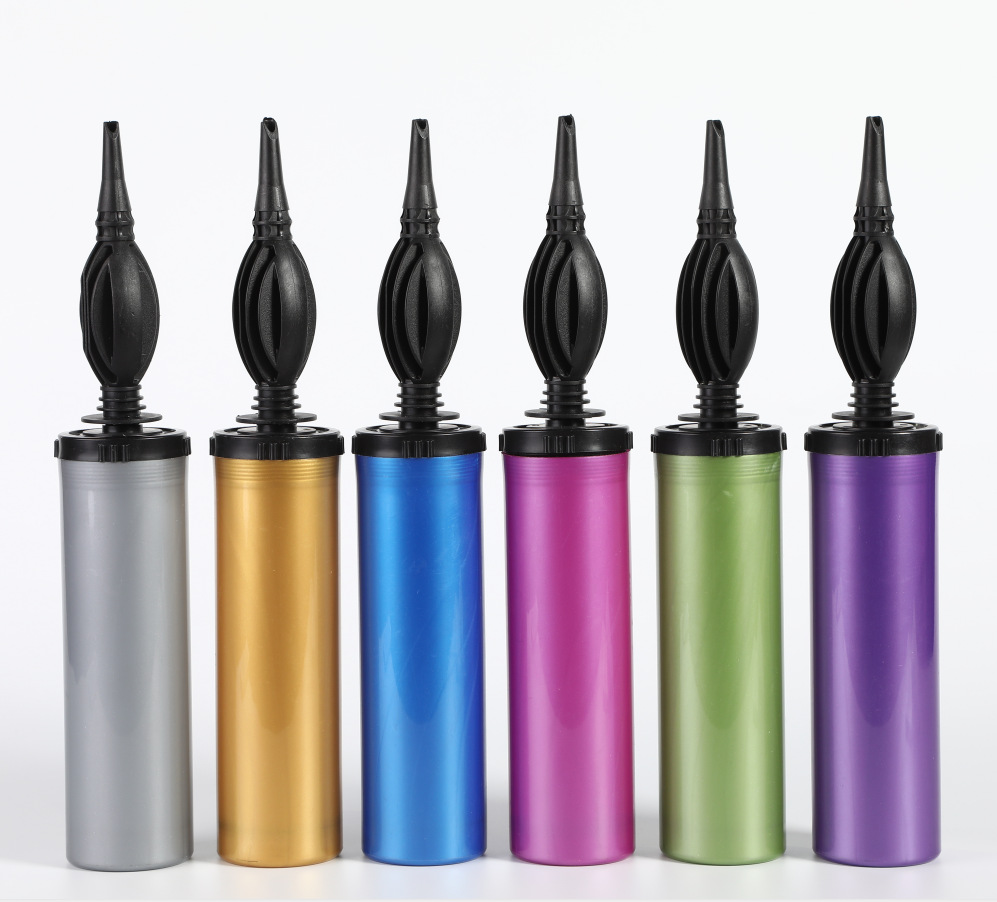 SPU Macaron Inflator Двусторонний ручной воздушный шар Надувной насос Мяч для йоги Кольцо для плавания Надувная трубка
