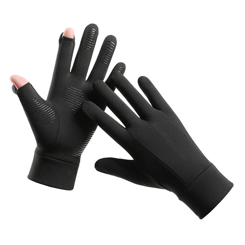 Outdoor thermal gloves men's Q9065 touch screen full finger windproof fleece-lined sports running mountaineering riding gloves cross-border_voghion.com