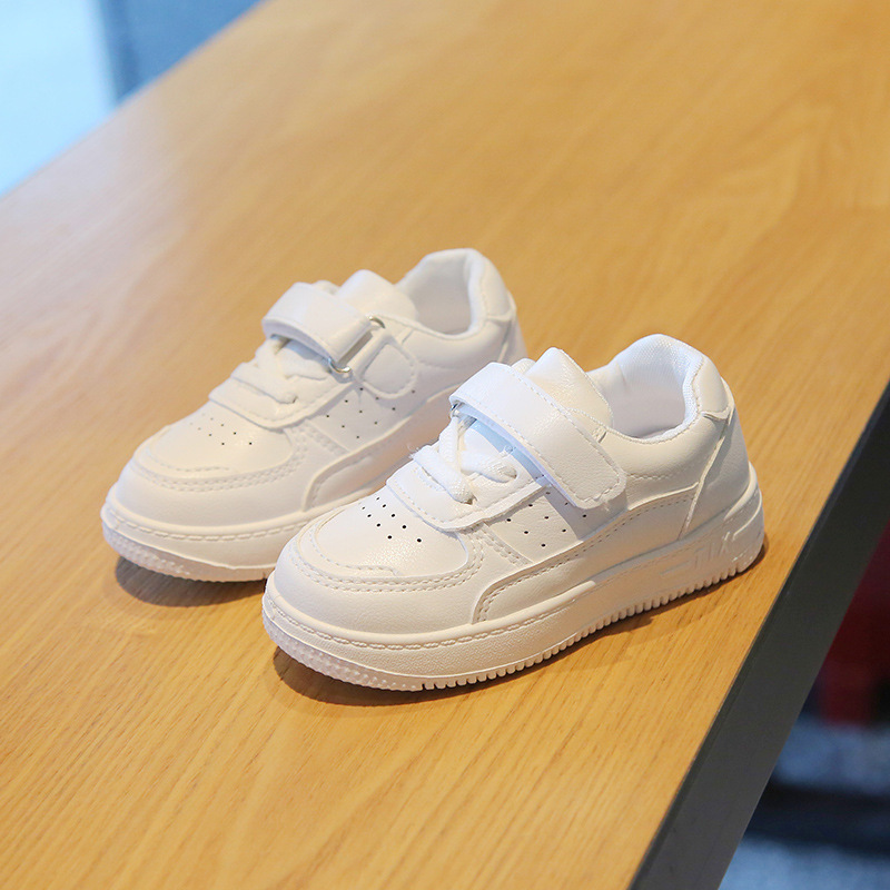 Children's small white shoes 2024 spring girls sports shoes boys casual board shoes soft bottom baby shoes single generation