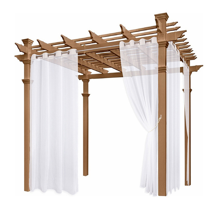 [Spot] White outdoor waterproof window screen transparent Terrace outdoor curtain Amazon cross-border finished gauze curtain