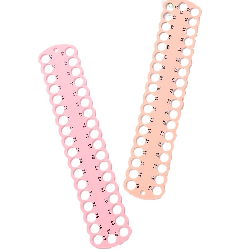 Cross stitch tools embroidery thread finishing storage plastic threading board 37 holes colorful plastic wire Board cross stitch winding board