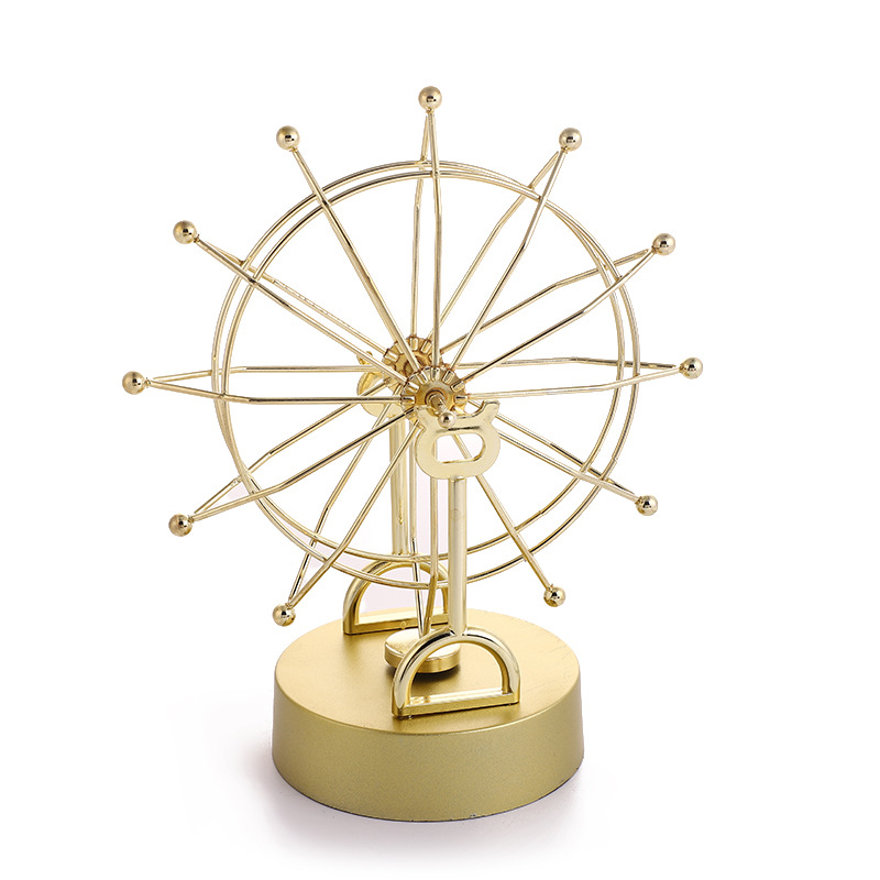 Creative Metal Ferris Wheel Permanent Machine Crafts Home Desktop Decorations Office Gifts Entrance Decoration