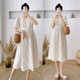 Pregnancy and lactation dual-purpose dress spring and summer long floral skirt high-end fashion pregnant women summer dress