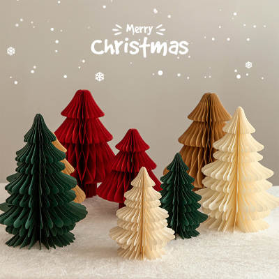 Christmas tree ornaments mini Christmas tree 2024 new Christmas home decoration scene layout props gift ornaments