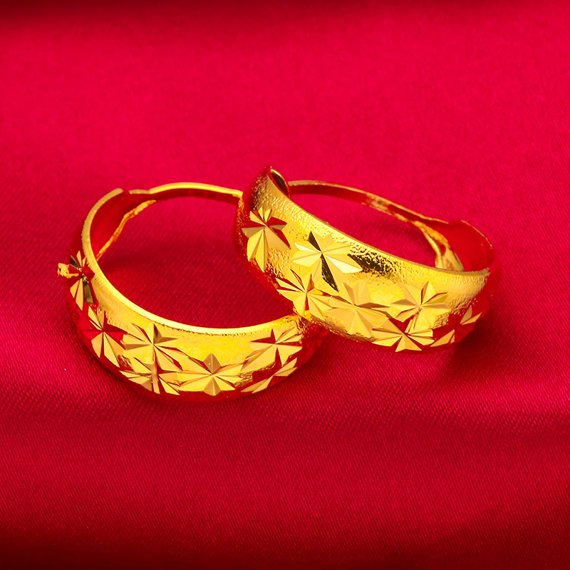Brincos de dragão e fênix Fu estrelado brincos de aba larga brincos de ouro joias_voghion.com
