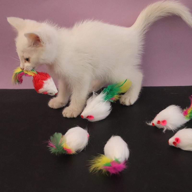 Cat toy mouse factory simulation pet plush mouse funny cat toy wholesale from Hi stuffy cat toy