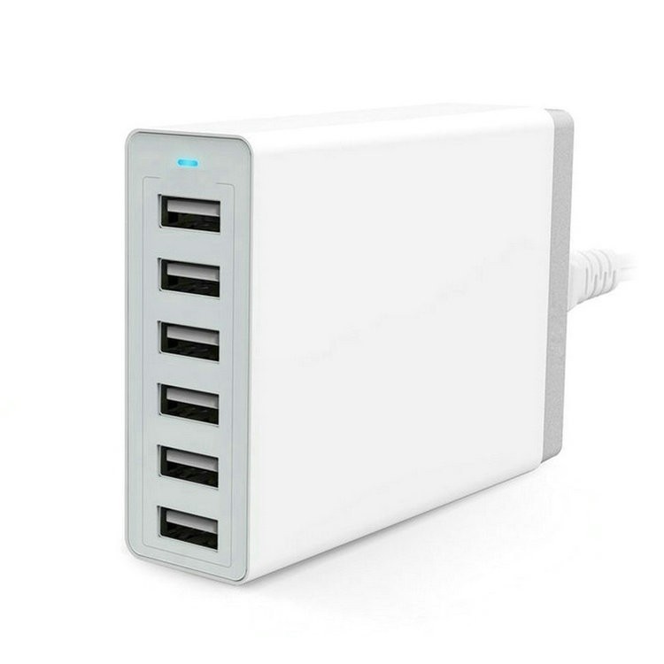 50W Multi-port Usb Charger Smart Identification Charger Multi-port Usb Office Desktop Mobile Phone Charger
