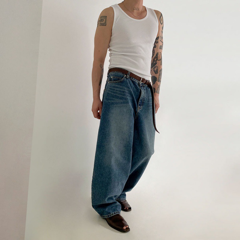 MYQ American-style cotton bottoming shirt men's vest summer solid color all-match sleeveless T-shirt sports fitness slim waistcoat