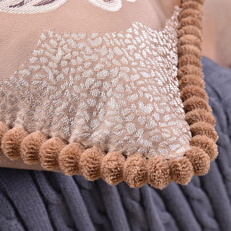 European-style jacquard home decoration supplies living room sofa seat pillow bedroom bedside cushion cover office lumbar support