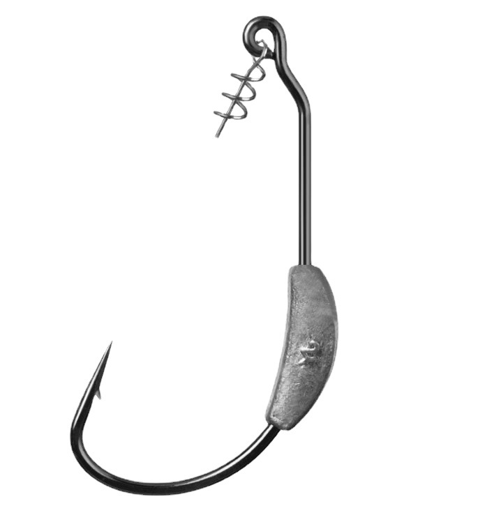 Weihe 2g/2.5g/3g/5.25/7g black nickel barbed crank hook Luya soft bait with lock needle wholesale