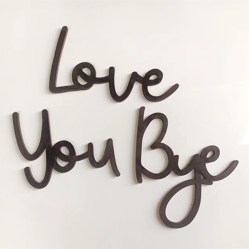 New creative wooden crafts art letter modeling Valentine's Day atmosphere decoration DIY combination decorations wholesale