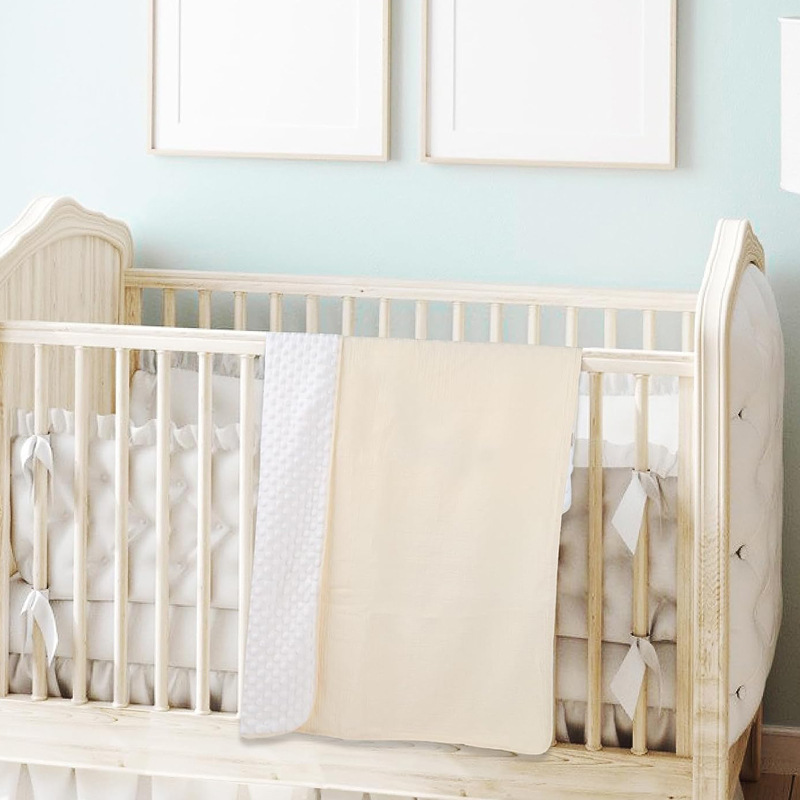 Baby comfort blanket Doudou blanket cotton crepe spring and autumn air conditioning blanket Amazon cross-border export hot sale