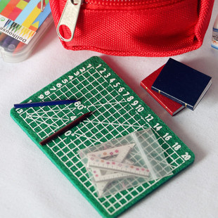 Dollhouse mini ruler cutting board suit simulation miniature creative school supplies model baby House accessories