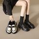 Mary Jane women's shoes 2023 new summer French platform loafers all-match single-layer shoes British style leather shoes