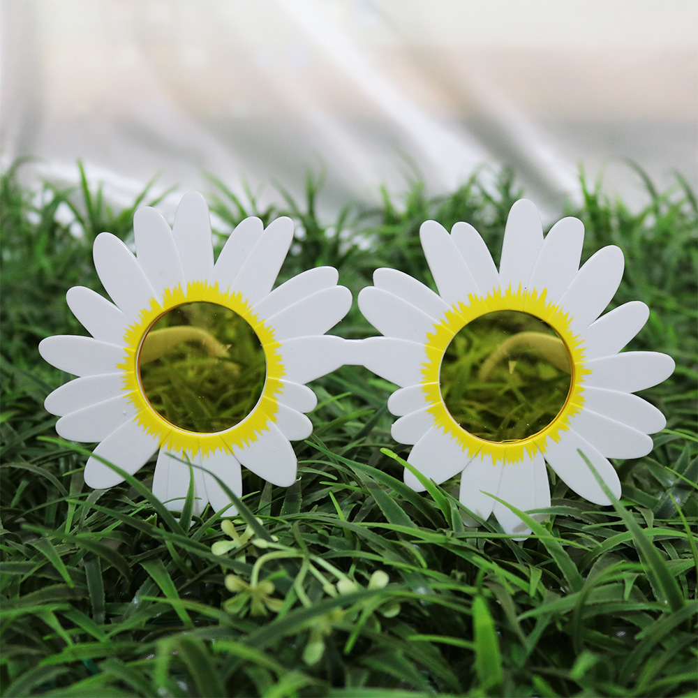 Shake the same flower sunflower glasses daisy flower party party birthday party sunglasses