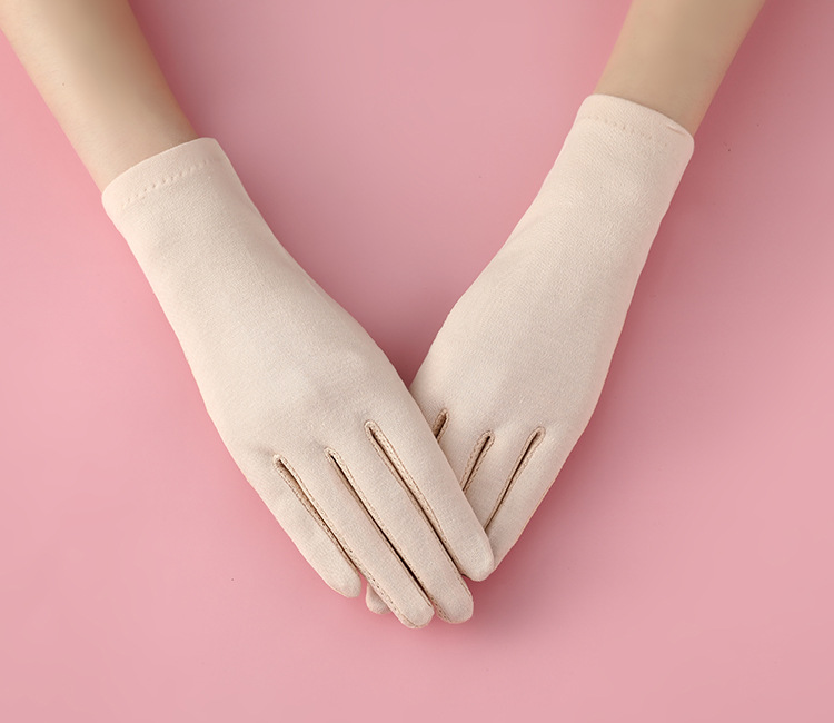 Guanti da guida con protezione solare, estivi, sottili, in cotone, resistenti ai raggi UV, traspiranti, antiscivolo, corti, per equitazione, all'aperto, per donne_voghion.com