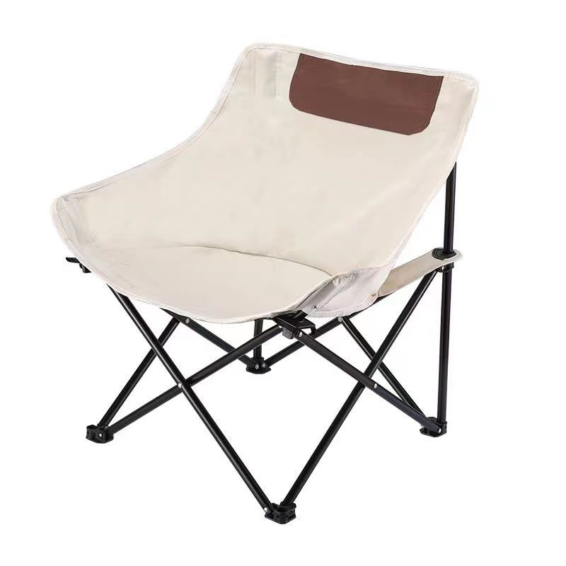 Outdoor Camping Chair Portable Beach Camping Chair Folding Chair Fishing Chair Outdoor Table and Chair Thickened Cushion Moon Chair