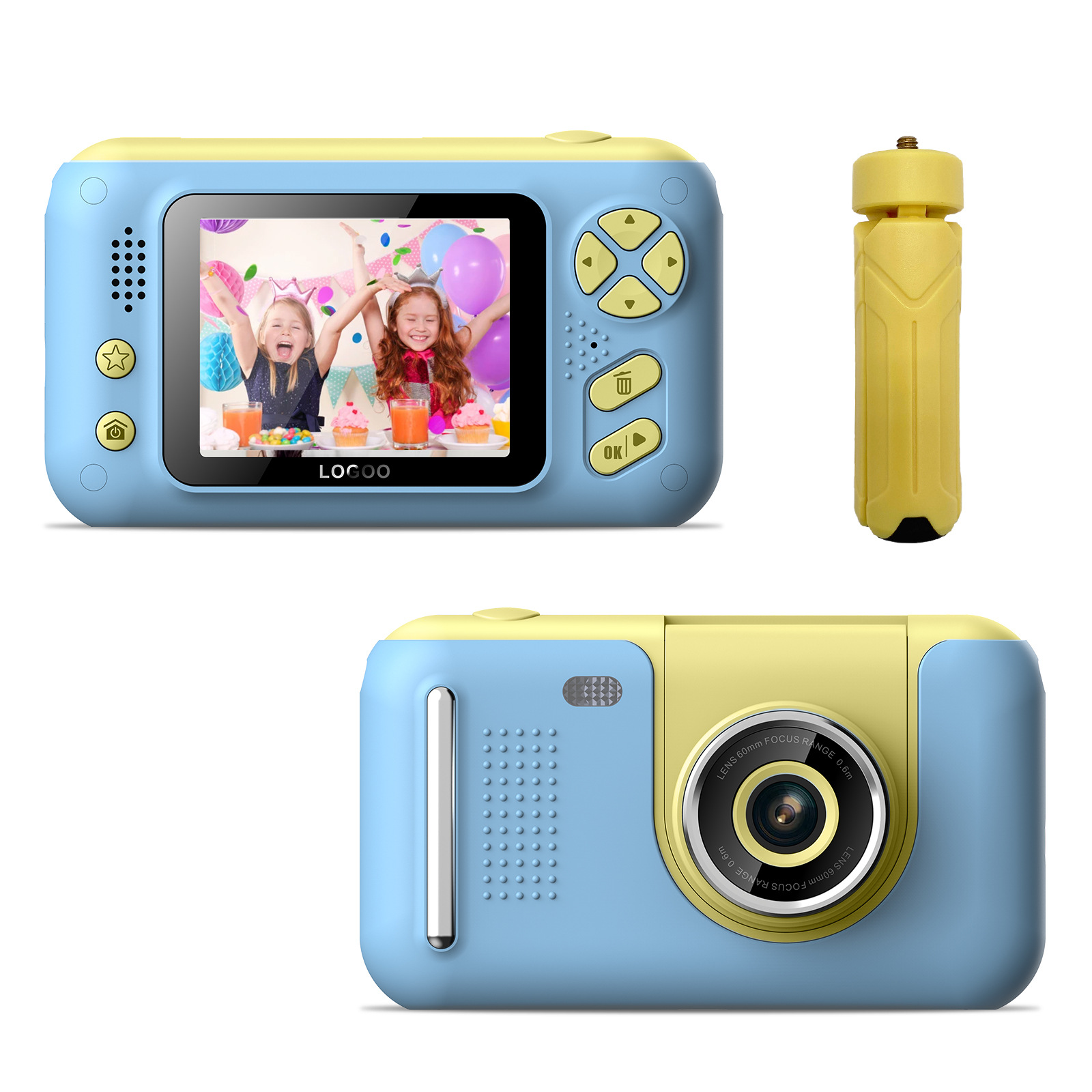 High-definition large-screen 2.4-inch children's digital camera before and after taking pictures, dual-camera boys and girls toy birthday gift