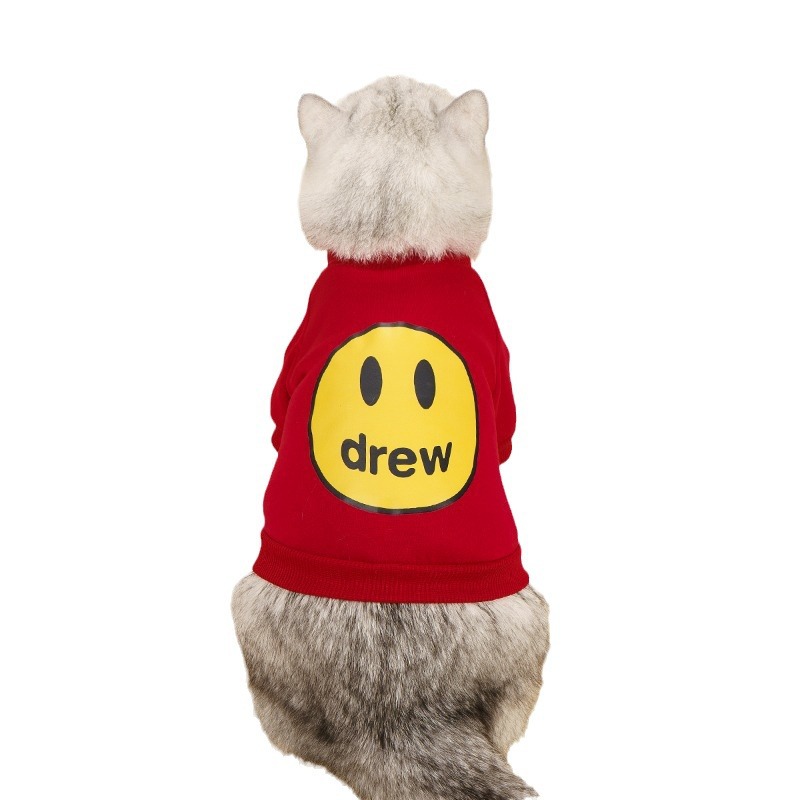 New pet clothes dog cat clothes fashion brand autumn and winter small milk cat anti-lint smiley face sweater cat autumn clothes