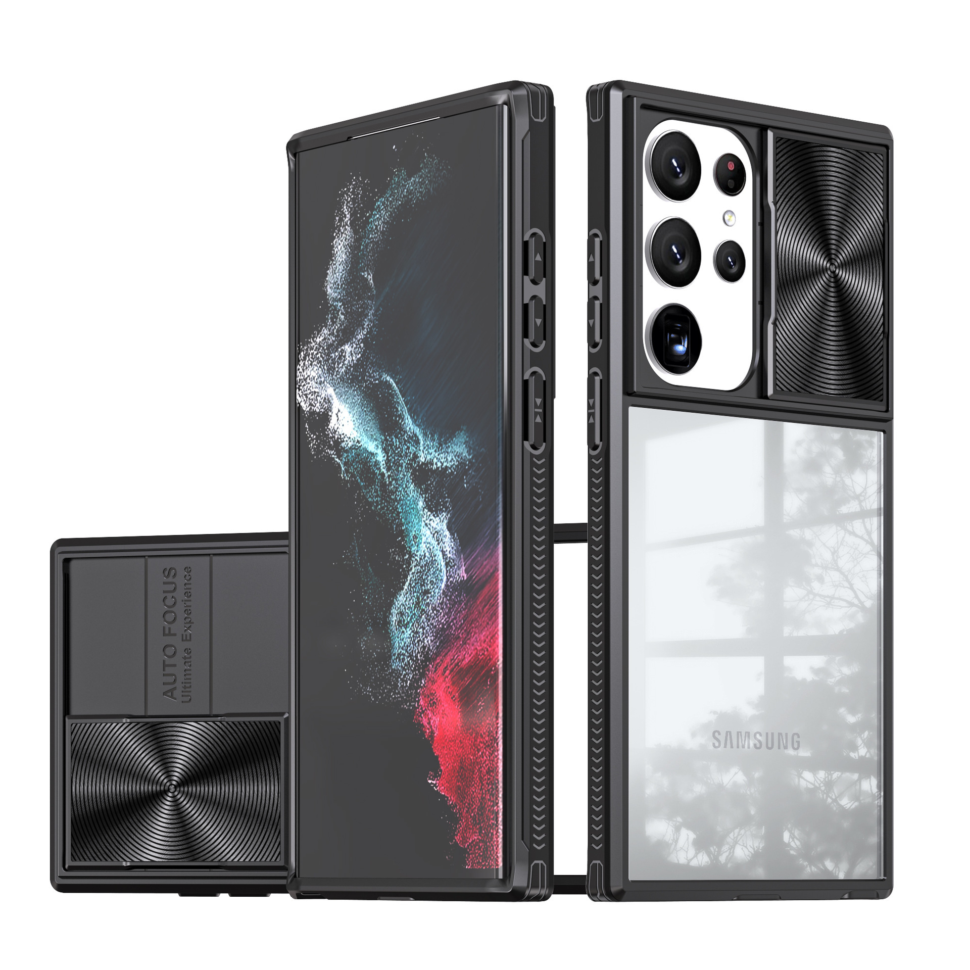 超凡魅甲適用三星S24Ultra推窗手機殼A55透明防摔A05S A25保護套