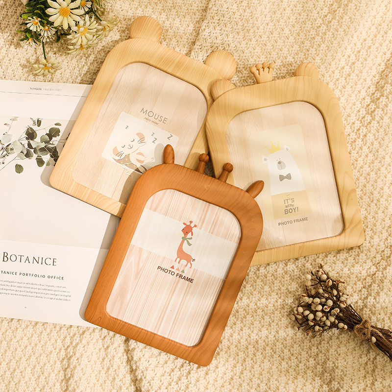 Factory wholesale creative 7-inch Nordic ins style photo frame decoration children's cartoon desktop decoration wall-mounted photo frame