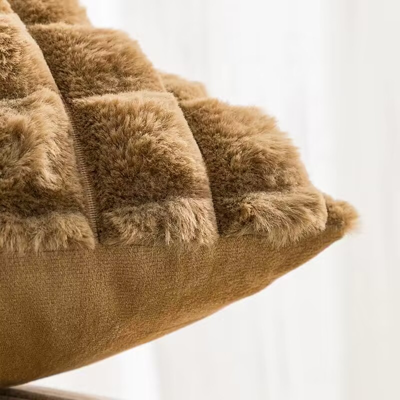 Mountain modern simple plain pillowcase solid color plush square pillow home sofa pillow spot wholesale