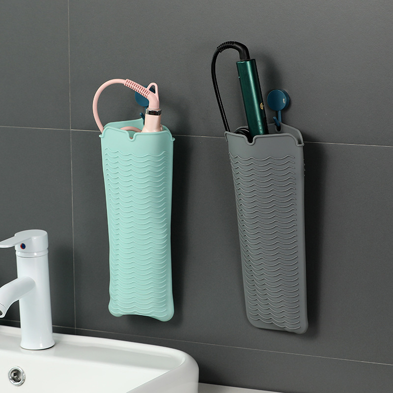 Manufacturers supply silicone curling rod heat insulation pad straight hair comb storage bag hair straightener anti-Perm pad portable electric coil clip