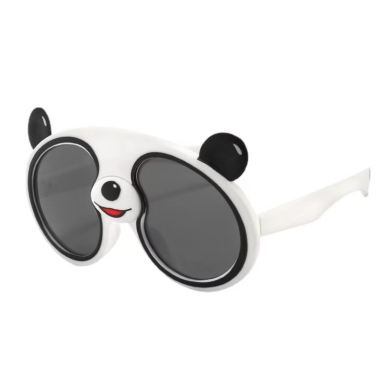 2022 new cartoon panda silicone sunglasses children's outdoor polarized sunglasses cute pier party glasses