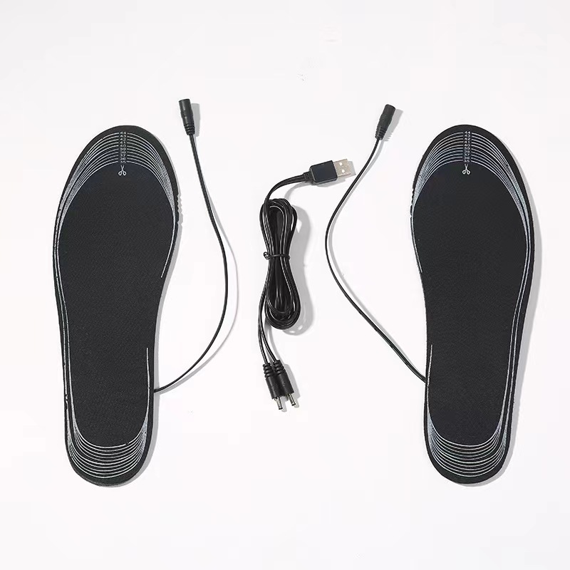 Factory wholesale electric heating insole USB heating insole foot warmer rechargeable heating washable cutting