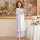 Cross-border 2023 Spring and Summer New Half Sleeve Lace Pajamas Women's Modal Mesh Palace Style Princess Home Clothes