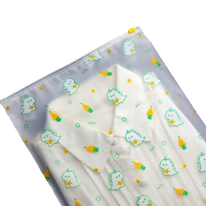 Clothing zipper bag clothes packaging bag PE plastic sealed bag waterproof moisture-proof bag cartoon toddler sorting bag