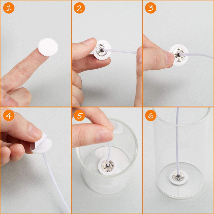 Factory spot supply candle wick sticker foam double-sided fixed glue candle base round viscose