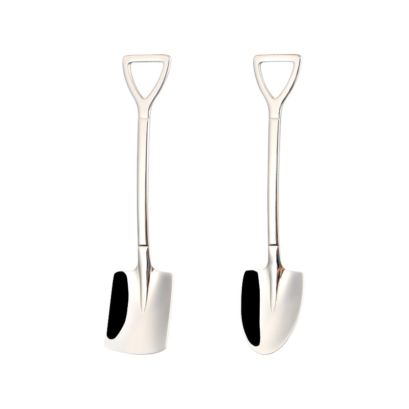 410 stainless steel shovel spoon shovel engineer flat tip shovel spoon dessert spoon ice cream ice cream spoon watermelon shovel spoon