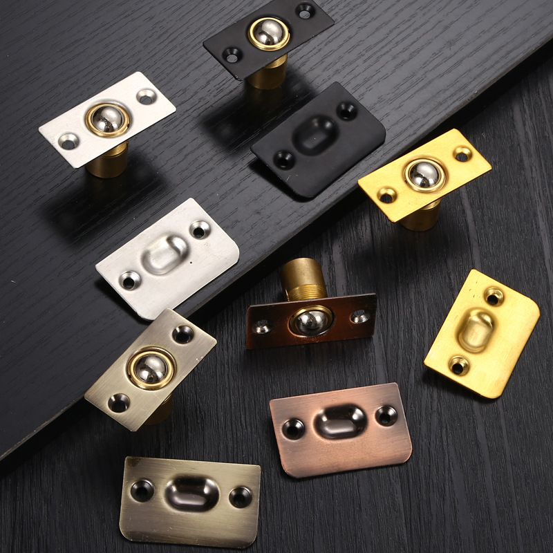 Stainless steel door touch beads box spring adjustable copper touch beads KTV invisible door touch screen window positioning lock door top beads